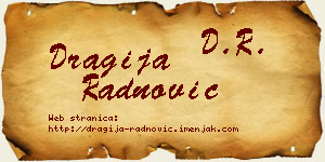 Dragija Radnović vizit kartica